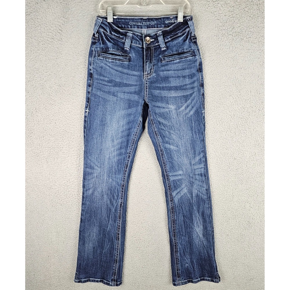 Cowgirl‎ Tuff Co Jeans Womens 26x33 Denim Stretch Good Vibes Bootcut